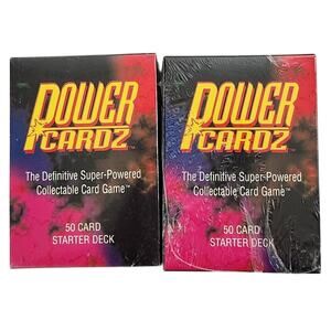 Power Cardz Vintage CCG 50 Card Starter Deck Lot Of 2 1995 Brand New